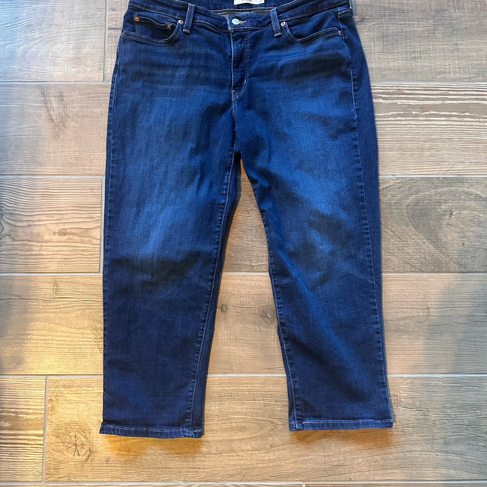 Levi's Women's Cropped Jeans - Deep Indigo